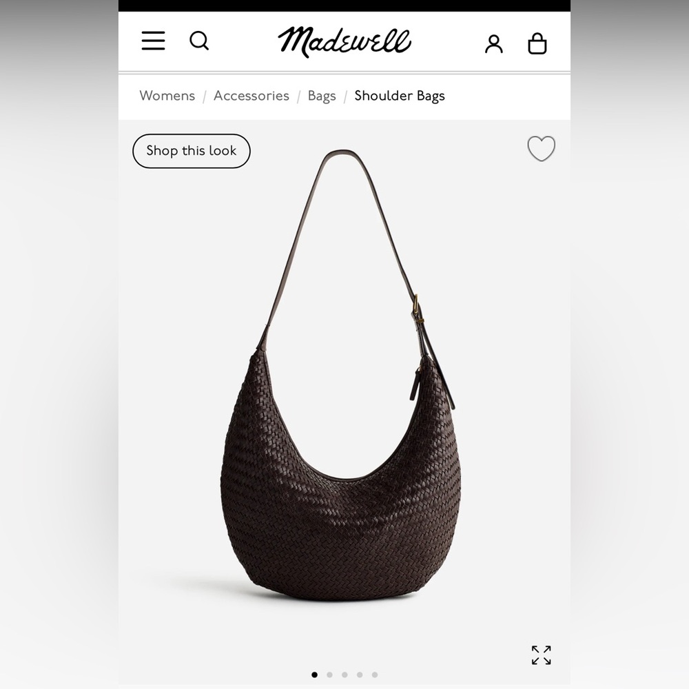 Elegant Brown Woven Shoulder Bag